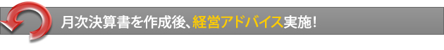 月次決算書を作成後、経営アドバイスを実施