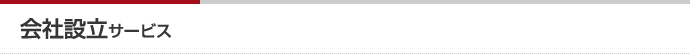 会社設立サービス